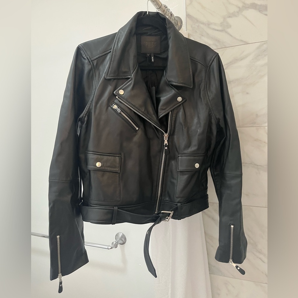 Paige Demetra Jacket — Black Leather NWT